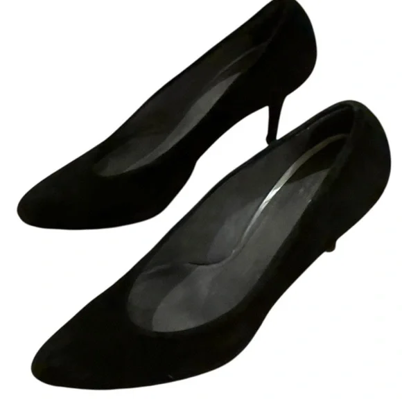 Stuart Weitzman womens Classic Black Heels Pumps Size 8.5 work shoes power shoe - Picture 4 of 10